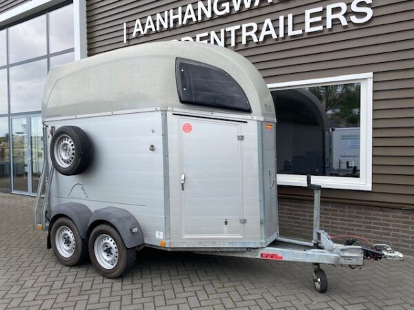 Nette Bockmann 1 1/2 Paardstrailer Aluminium met zadelkamer!